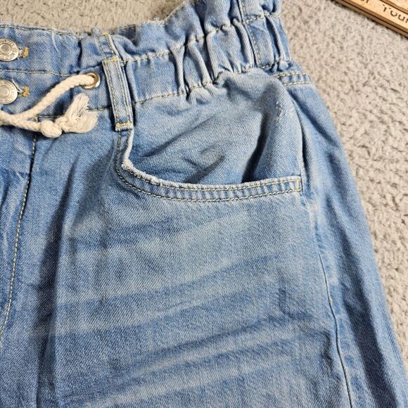 Pilcro Anthropologie Cottage Jeans Size 31 Drawstring Waist Cargo Y2K - Picture 6 of 13